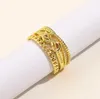 Designer Branded Jewelry Rings Womens Gold Plated Copper Finger Adjustable Ring Women Love Charms Wedding Supplies Accessories