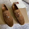 Lp pianas loafers kvinnor män klänning skor det designer lyx mode män affärsläder platt låg topp mocka ko läder oxfords casual moccasins lat sko storlek 35-45