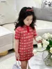 Luxuriöse Mädchenkleider, gestrickter Kinderrock, Prinzessinnenkleid, Größe 100–160 cm, Kinder-Designerkleidung, Logo, Jacquard-Babykleid, 24. März