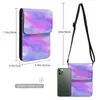 Bag Brush Print Shoulder Watercolor Abstract Reusable Leather Shopping Mobile Phone Student Gift Bags