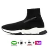 Designer Speed 1.0 2.0 Chaussures chaussettes Hommes Femmes Graffiti Blanc Noir Rouge Beige Rose Semelle Transparente À Lacets Chaussettes Jaune Fluo Vitesses Baskets De Coureur gdsg4s64