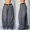Jeans pour femmes American Harajuku Femmes Lavé Baggy Y2K High Street Fashion Hip Hop Casual Gothic Taille Denim Pantalon Marée