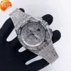 Orologio meccanico personalizzato VVS Moissanite Pass Diamond Tester Baguette Argento 925 placcato oro ghiacciato Gioielleria raffinata di lusso