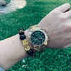 Horloge Heren Niet-mechanisch High-end Groene Plaat Water Ghost Tritium Gas Gold Beauty Monster Yu Wenle Electronic