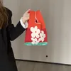 2024 Nya Sydkorea Sticked Bag Fashion Girl Bag Handväska Söt blommesemester gåva