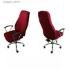 Chair Covers Solid Color Stretch Office Chair Cover Seat Cover for Computer Chair Slipcover Elastic Computer Chair Cover L240315