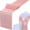 20pcsset Satin Chair Sashes17275cm Silk Ribbon Bows Cover Decoration For Wedding Banquet Party Event el 240307