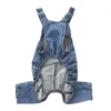 Hondenkleding Denim Jumpsuit Mode Huisdier Jean Overalls Comfortabele puppykostuums Puur katoenen broeken voor kleine middelgrote honden Katten