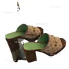 7A тапочки дизайнерские красивые женские сандалии на высоком каблуке на платформе модные летние для отдыха удобные кожаные офисные модельные туфли в римском стиле на толстом каблуке