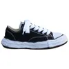 Maison Mihara Yasuhiro Zapatos disueltos versátiles de corte bajo para hombres y mujeres Verano Nuevos zapatos de lona en blanco y negro Mmy 84