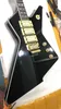 Seltene Destroyer Black Phil Collen E-Gitarre Floyd Rose Tremolo Bridge Gold Hardware Abalone Pearl Block Inlay 3 Pickups Finish Schwarz