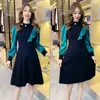Casual Dresses Women's Autumn Winter Fashionable Simple Half High Collar Long Sleeved Pullover Versatile Western-style Commuting Dress