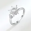 New Year's Lucky with Rotating Sunflower That Can Rotate Ring for Women to Relieve and Stress