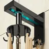 Kitchen Storage Hook Rack Metal Rotatable Aluminum Alloy Organizer Fixture Tools Wall Mounted Type Punch-free Installation