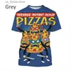 T-shirty męskie śmieszne nowe pizzę nadrukowane 3d T Shirt Mężczyźni Kobiety Chilren Casual Delicious Food Graphic w stylu harajuku top ts tsshirt y240321