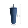 Z podwójną warstwą plastikową kubek kawy durian 1PC Diamond Radiant Cup z 700 ml Summer Cold Water Cup Tubbler 240327