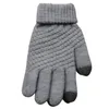 Winter Thermische Handschoenen Scherm Unisex Wit Zwart Kleur Gebreide Wol Man Dames Winter Warm Houden Wanten Handschoenen met Full1874