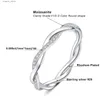 حلقات الكتلة Jewelrypalace Moissanite d Color Love Rope Infinity 925 Sterling Silver Fildable Band Ring For Woman Rose Rose Gold Plated L240315