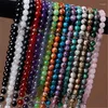 Strand 33 Beads Crystal Agates Metal Tassel Pendant Stone Prayer Islamic Muslim Tasbih Rosary Bracelet Men Women Meditation Jewelry