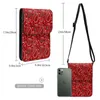 Sac rouge Paisley Design épaule rétro imprimé bureau étudiant téléphone portable en vrac sacs en cuir drôles