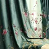Tende Tende di stoffa di velluto di lusso francese per camera da letto Ricamo di fiori Tulle per soggiorno Valance per villa Decorazione domestica personalizzata