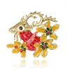 Broscher god jul emalj kreativ snögubbe jultomten stövla form brosch lapel stift fest lyx smycken gåvor