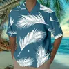 Camicie casual da uomo Camicia da vacanza a maniche corte Albero di cocco stampato in 3d per uomo Traspirante al mare Playeras Para Hombres