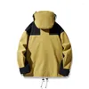 Men's Jackets Men Casual Hooded Jacket Gray Green Khaki Pink Beige White Cosy Coat Male Spring Autumn Outerwear Comfy Outfits Leisure