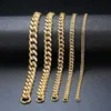 Modyle novo punk vintage curb chain pulseira moda preto ouro prata cor pulseiras de aço inoxidável para homens mulher x0706287h