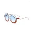 Lunettes de soleil 0316 TROPICAL SHINE Haute Qualité Acétate Épais Uv400 Cadre Pour Hommes Femmes Mode Rétro Ovale Style Solaire Lunettes