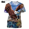 T-shirts pour hommes Tempérament populaire Confortable Mode décontractée Impression 3D Funny Eagle Hommes Femmes T-shirt Pop Culture Strtwear Cool Tops Y240321