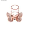 Anneaux de mariage TOPGRILLZ bague papillon réglable avec ailes actives bague en zircone cubique glacée pour femmes à la mode et charmant cadeaux de bijoux pour femmes Q240315