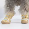 Chaussures de neige pour animaux de compagnie, bottes d'hiver Super chaudes en daim pour chien, accessoires rose bleu chiot petit moyen Animal, vêtements de pied Yorkshire Terrier carlin