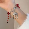 Pulseira impressão cordas personalizado pequeno fresco elegante design chinês mão jóias acessórios de moda