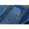 Giacche da uomo Giacca patchwork di jeans Primavera Autunno Colletto rovesciato per uomo donna Cotone blu