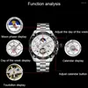 Armbandsur Aokulasic Man Watch Automatiska mekaniska klockor tjocka och tunga toppmärke sport skelett armbandsur klocka reloj hombre