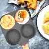 Pannor Fyra hål Burger Pan 4 koppar ägg stek för hem non-stick multifunktionella stekt matlagningsredskap