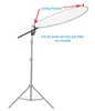 Подставка-держатель Po Studio Pography Отражатель Диффузор Подставка для стрелы с зажимом Выдвижной кронштейн Поворотная ручка Зажим для головы6737756