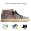 Plattform Vintage Mid Star Golden Goode Sneakers Italien Marke handgefertigte Wildleder -Leder -Designerin Casual Glitterschuhe Luxus Womens Herren Silber Flat Ball Trainer