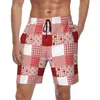 Pantalones cortos para hombres Tablero de remiendo geométrico Triángulos de verano Ropa deportiva Playa Hombres Secado rápido Diseño vintage Tallas grandes Bañadores