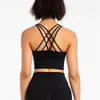 Lu Align Lemon Cross Femmes Gym Soutien-Gorge Sport Dos Dos Nu Sexy Sous-Vêtements Col Carré Yoga Gilet Fiess Crop Top Push Up Tight 29 Couleurs Lingeri