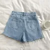 Pantaloncini da donna Denim Donna Vita alta Vintage College Baggy All-match Semplice stile Preppy Moda Ulzzang Do Old Design Summer