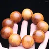 Bangle High Quality Natural Sandalwood Handmade Bracelet Men's Large 30mm Rosary Wood Bead