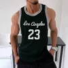 Uniforme de baloncesto para hombre, camiseta sin mangas, novedad de verano, malla de secado rápido, tendencia deportiva, fitness, talla 23