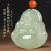 펜던트 목걸이 등급 A 등급 밧줄 체인 Hetian Jades Nephrite Maitreya Charms Necklace 여성 고급 보석 액세서리