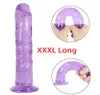 XXXL Dildo con ventosa morbido flessibile inserto super lungo pene anale profonda gola profonda giocattolo del sesso per le donne lesbiche3236144