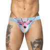 Unterhosen 2024 Männer Tanga Mini Brief Super Sexy Homosexuell Bademode Pool Schwimmen Tragen Strand Sonnenbaden Bikini Tanga Niedrige Taille Drucken badeanzug