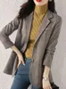 Damenanzüge Blazer Frauen Herbst Umlegekragen Langarm Tops Mantel Koreanische Mode Temperament Slim Fit Jacke