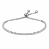 Link Bracelets Fashion Charm CZ Tennis Bracelet For Women Crystal Zircon Jewelry Adjustable Gold Silver Color Box Chain Gift