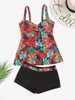 Costume da bagno da donna Costume da bagno da spiaggia estivo in due pezzi vintage Tankini